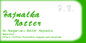 hajnalka notter business card